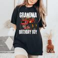 Monster Truck Family Matching Party Grandma Of The Birthday Women's Oversized Comfort T-Shirt Black