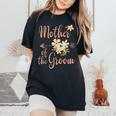 Mother Of The Groom Wedding Party Pretty Floral Women's Oversized Comfort T-shirt Black