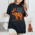 Multiple Sclerosis Awareness Sunflower Elephant Be Kind Women's Oversized Comfort T-shirt Black