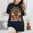 Nacho Average Lunch Lady Cinco De Mayo Mexico Fiesta Rainbow Women's Oversized Comfort T-Shirt Black