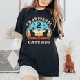I Was Normal 2 Two Cats Ago Cat Moms Dads Women's Oversized Comfort T-shirt Black