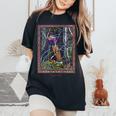Occult Baba Yaga Russia Horror Gothic Grunge Satan Vintage Russia Women's Oversized Comfort T-Shirt Black