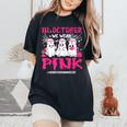 In October We Wear Pink Registered Nurse Life Breast Cancer Women's Oversized Comfort T-Shirt Black