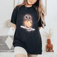 Owl Lover Owl Art Owl Women's Oversized Comfort T-Shirt Black
