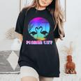 Panama City Flamingo Silhouette Group Vacation Women's Oversized Comfort T-shirt Black