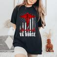 Patriot Usa Nursing With American Flag Va Nurse 4Th Of July Women's Oversized Comfort T-Shirt Black