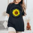 Pick Flowers Not Fights Sunflower Hippie Peace Aesthetic Women's Oversized Comfort T-shirt Black