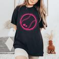 Pink Baseball Softball Lover Girls Women's Oversized Comfort T-Shirt Black