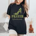Prayer Warrior Camo Heels Faith God Jesus Christian Women's Oversized Comfort T-Shirt Black