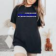 Protect And Serve In Fresno Police Flag Pd Women's Oversized Comfort T-Shirt Black