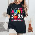 Proud Aunt Of 2023 Pre K Graduate Graduation Women's Oversized Comfort T-shirt Black