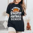 Proud Grandma Of A Football Senior 2024 Graduate Women's Oversized Comfort T-Shirt Black