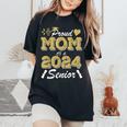 Proud Mom Of A Senior 2024 Class Of 2024 Mom Of A Senior Women's Oversized Comfort T-shirt Black