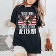 Proud Wife Of Desert Storm Veteran Gulf War Veterans Spouse Women's Oversized Comfort T-Shirt Black