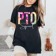Pto Squad Tie Dye Back To School Appreciation Women's Oversized Comfort T-Shirt Black