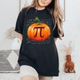 Pumpkin Pie Math I Halloween Thanksgiving Pi Day Halloween Women's Oversized Comfort T-Shirt Black