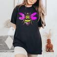 Queen Bee Honey Bee Vintage Women's Oversized Comfort T-Shirt Black