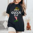 The Queen Elf Matching Family Christmas Party Pajama Women's Oversized Comfort T-Shirt Black