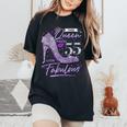 This Queen Makes 55 Looks Fabulous 55Th Birthday Women's Oversized Comfort T-Shirt Black