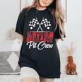 Race Car Birthday Party Racing Family Mom Pit Crew Women's Oversized Comfort T-Shirt Black