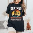 Retired 2024 Goodbye Tension Hello Pension Retirement Women's Oversized Comfort T-Shirt Black