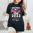 Retired Nurse 2023 Cute Nurse Retirement 2023 Medical Crew Women's Oversized Comfort T-Shirt Black