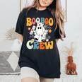 Retro Groovy Boo Boo Crew Nurse Ghost Halloween Nurse Women's Oversized Comfort T-Shirt Black