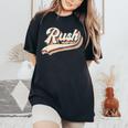 Rush Surname Vintage Retro Boy Girl Women's Oversized Comfort T-Shirt Black