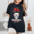Skull Leopard Baseball Mom Sport Mom Women's Oversized Comfort T-shirt Black