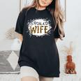 Spoiled Wife Leopard Cheetah Mother Mama Mom Fiance Women's Oversized Comfort T-shirt Black
