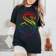 Squirrels Are Love Lgbt Rainbow Pride Women's Oversized Graphic Print Comfort T-shirt Black