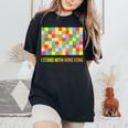 I Stand With Hong Kong Lennon Wall Hk Flag Rally Protest Women's Oversized Comfort T-shirt Black