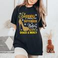 Stepping Into My September Birthday With Gods Grace Mercy Women's Oversized Comfort T-Shirt Black
