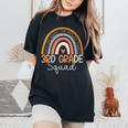 Third Grade Squad Teacher Boho Rainbow 3Rd Grade Team Women's Oversized Comfort T-Shirt Black