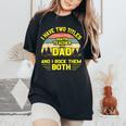 I Have Two Titles Math Teacher Dad Fathers Day Women's Oversized Comfort T-shirt Black