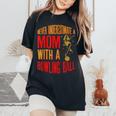 Never Underestimate A Cool Mom With A Bowling Ball Women's Oversized Comfort T-Shirt Black
