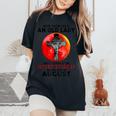 Never Underestimate Old Lady Covered By Blood Of Jesus Women's Oversized Comfort T-Shirt Black