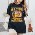 Never Underestimate An Old Woman Who Born In December Women's Oversized Comfort T-Shirt Black