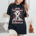 Never Underestimate An Old Woman With A Dalmatian Women's Oversized Comfort T-Shirt Black