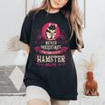 Never Underestimate Power Of Hamster Mom Women's Oversized Comfort T-Shirt Black