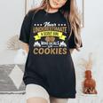 Never Underestimate A Scout Girl With Cookies Women's Oversized Comfort T-Shirt Black