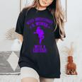 Never Underestimate A Woman With A Guitar Quote Women's Oversized Comfort T-Shirt Black