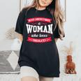 Never Underestimate A Woman Who Loves Chocolates Women's Oversized Comfort T-Shirt Black
