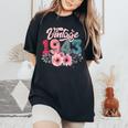 Vintage 1943 80Th Birthday Made In 1943 Floral 80 Year Old Women's Oversized Comfort T-Shirt Black