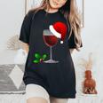 Wine For Christmas Wine For Parties Women's Oversized Comfort T-Shirt Black