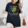 World Down Syndrome Day Awareness We Wear Blue And Yellow Women's Oversized Comfort T-shirt Black
