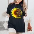 In A World Full Of Grandmas Be A Nonnie With Sunflower Women's Oversized Comfort T-shirt Black
