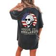 4Th July George Washington England Funny Patriotic Men Women Women's Oversized Graphic Back Print Comfort T-shirt Pepper