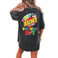 Aunt Of The Birthday Boy Uno Mom Mommy Mama 1St Bday Women's Oversized Comfort T-shirt Back Print Pepper
