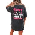 Aunt Of The Birthday Girl Western Cowgirl Themed 2Nd Bday Women's Oversized Comfort T-Shirt Back Print Pepper